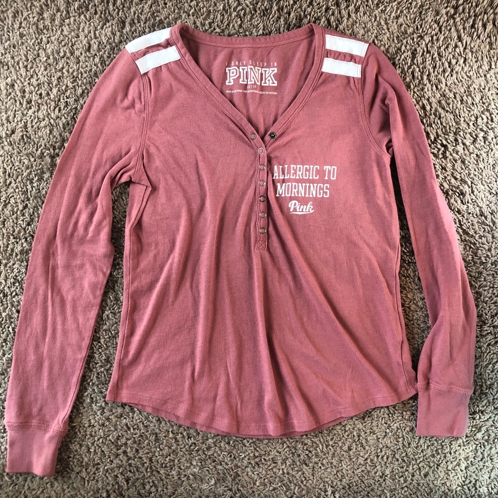 PINK Sleepshirt With Snaps